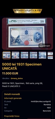 eNumismatica.ro screenshot