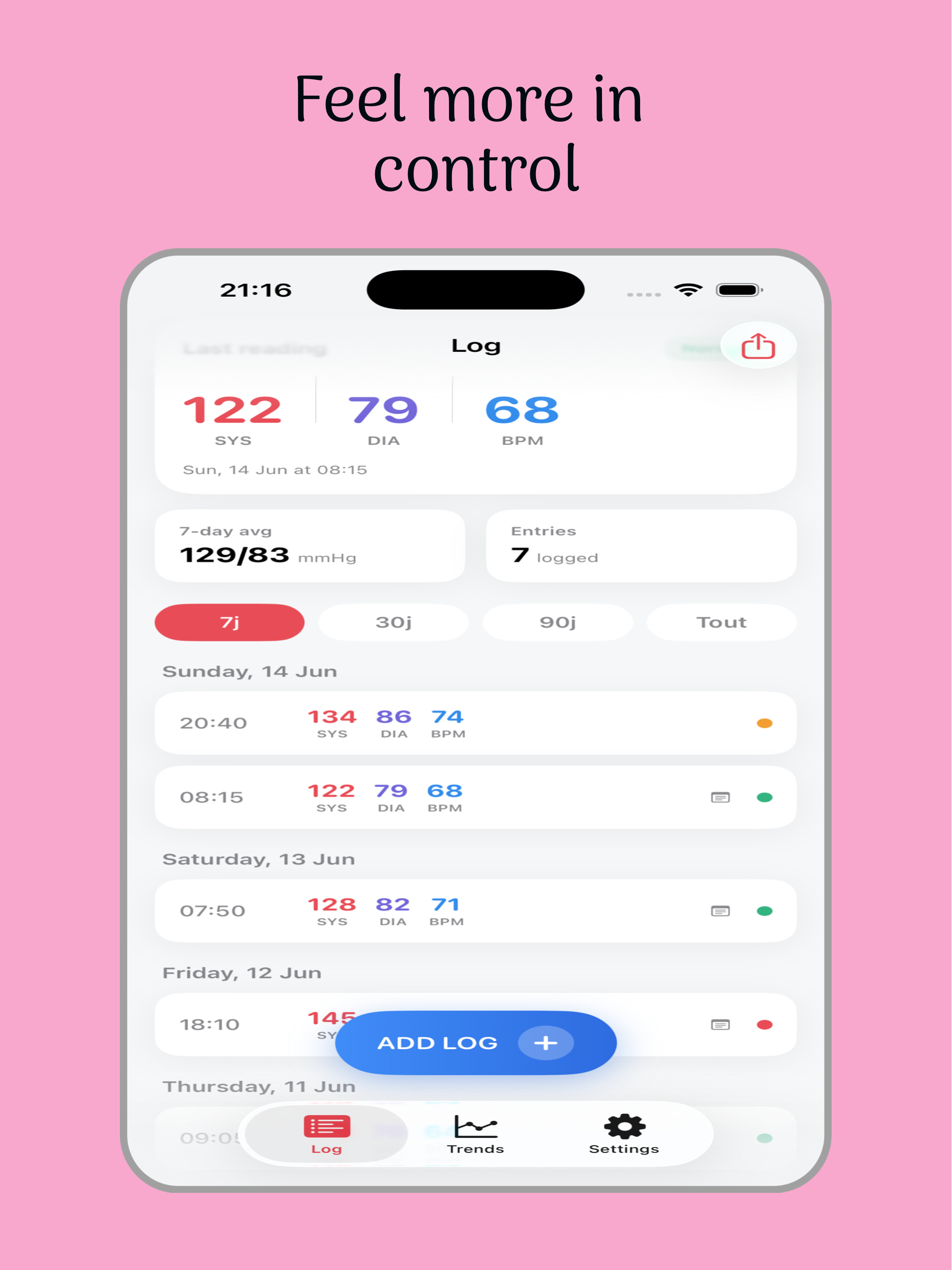 Blood Pressure Chart Logbook screenshot 6