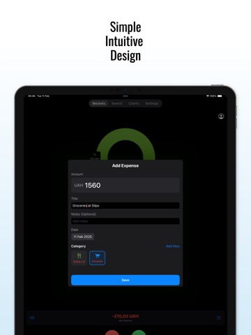 Fundeer: Expense Tracker iPad screenshot