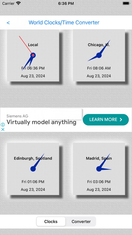 World Clocks / Time Converter