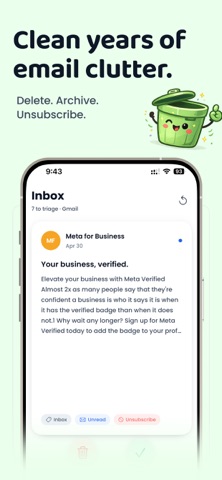 Swipe To Wipe Emails - WypeBox iPhone screenshot