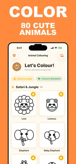Capture d'écran de Animal Coloring Book Kids: SK sur iPhone 3