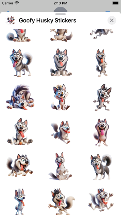 Screenshot #3 pour Goofy Husky Stickers