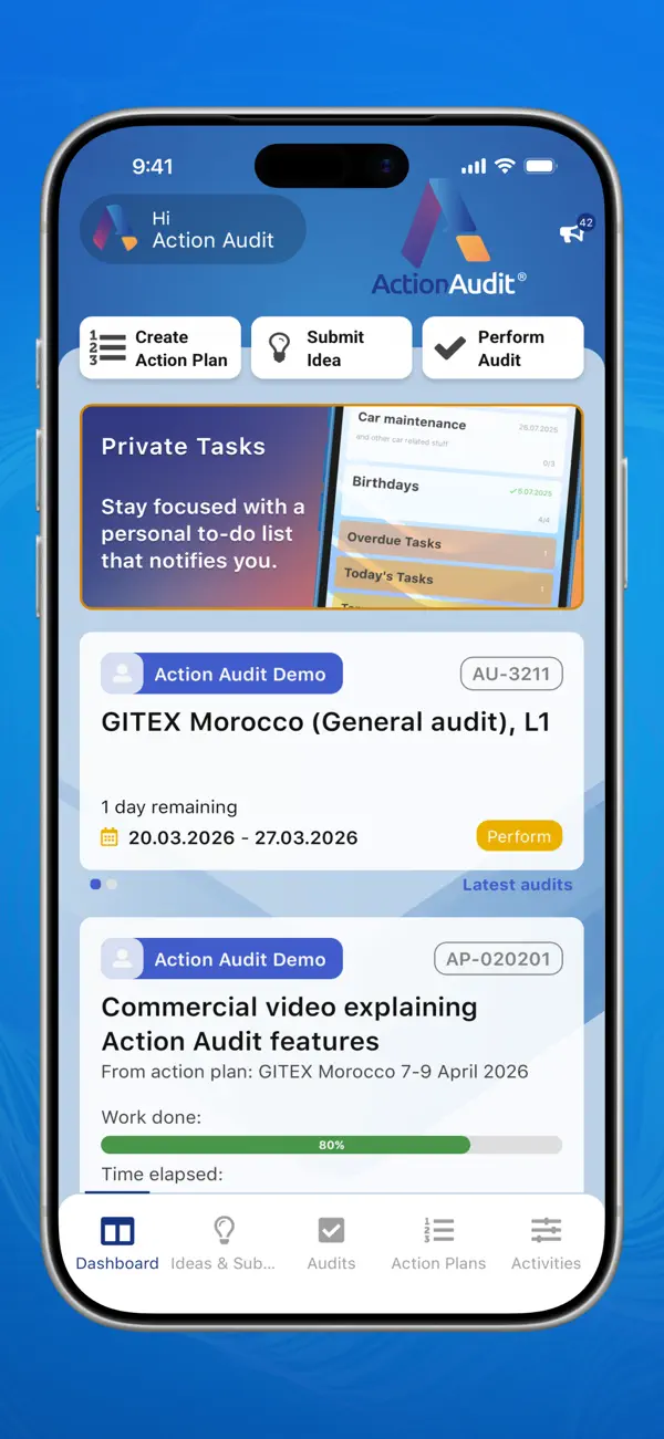 Screenshot #2 pour Action Audit