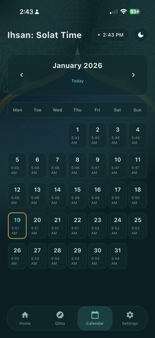 Ihsan: Solat Time Screenshot 4 of 5