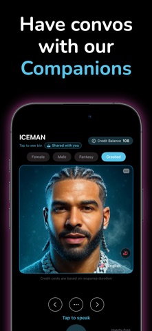 Convo: Talk to AI Companions iPhone screenshot