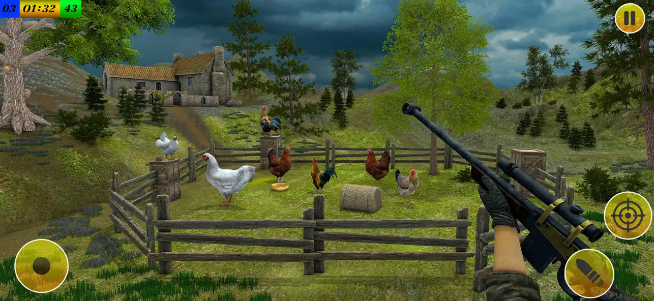 Screenshot #3 pour Sniper de chasse au poulet 3D