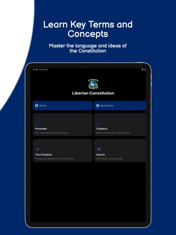 Liberia's Constitution iPad screenshot