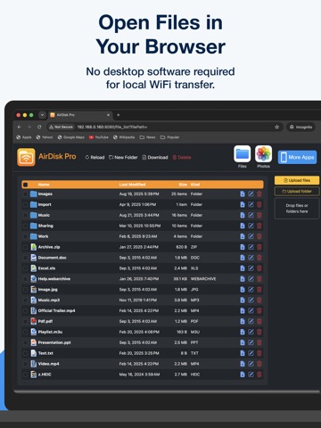 AirDisk: File Transfer iPad screenshot