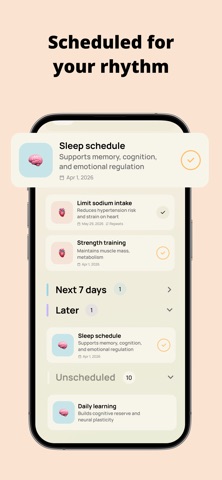 Healthy Habits Schedule iPhone screenshot