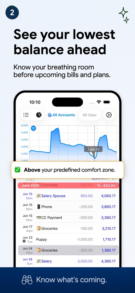 Foreseenly™ Cash Flow Forecast screenshot 2