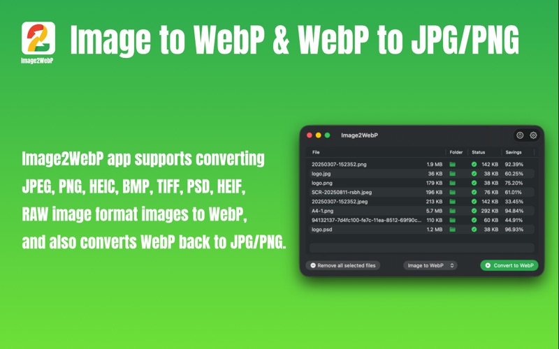 Image2WebP - Image Converter app screenshot 2
