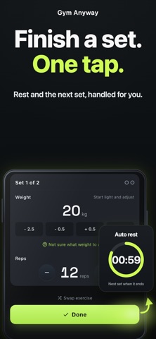 Gym Anyway: Workout Plan & Log Screenshot 2 of 10