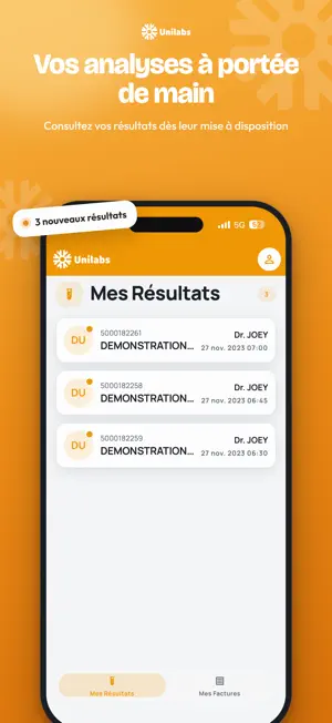 MyUnilabs Suisse screenshot 1