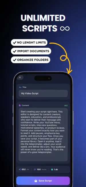 Video Teleprompter App - Vixo screenshot 3