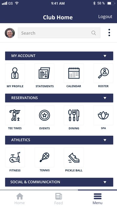 Commonwealth Golf Club app screenshot