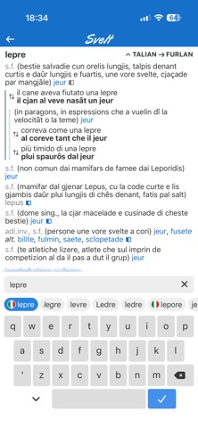 Svelt: Friulian Dictionary Screenshot 2 of 4