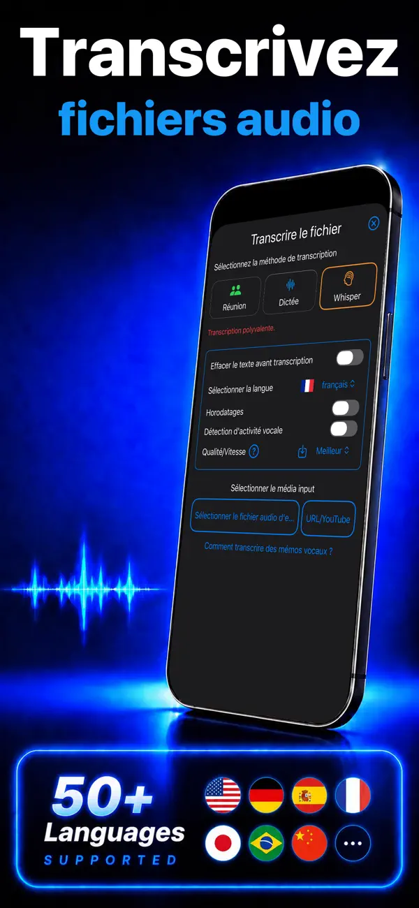 Screenshot #2 pour Dicter Pro - Notes en texte
