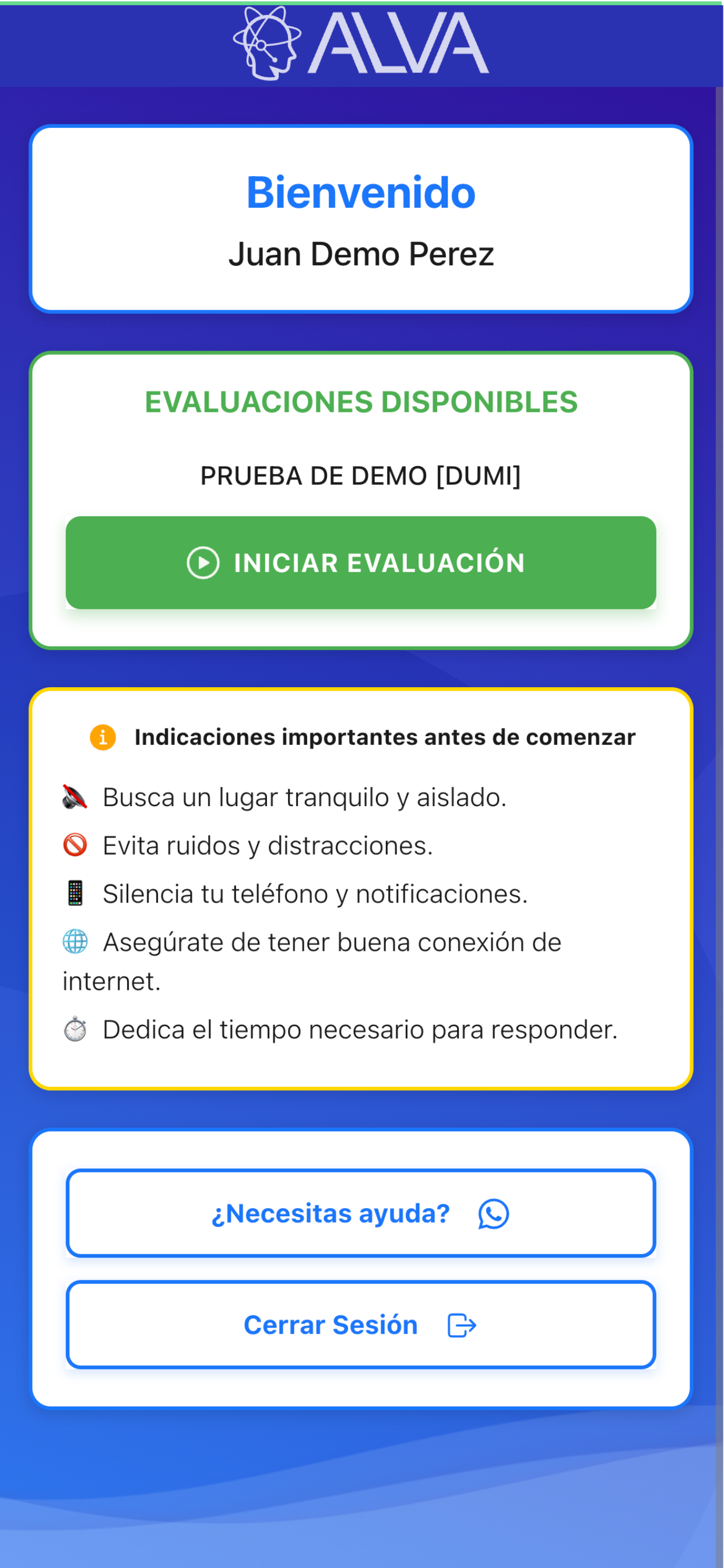 ALVA 2026 PRUEBA DE CONFIANZA