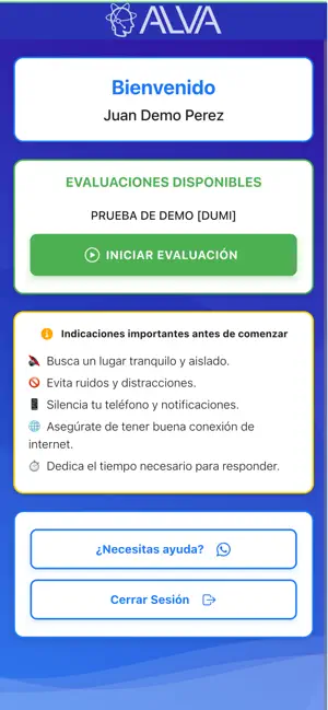 ALVA 2026 PRUEBA DE CONFIANZA screenshot 3