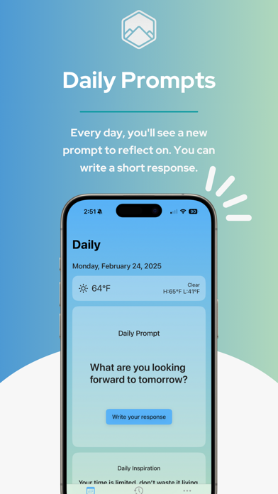 Just A Moment Journal iPhone screenshot 1 - Lifestyle app