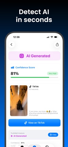 TruthWall: AI Detection iPhone screenshot