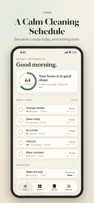 Linen: Home Cleaning Schedule screenshot 1