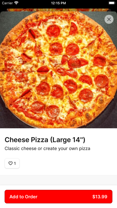 Spartan Pizzeria To Go iPhone screenshot 3 - Food & Drink app