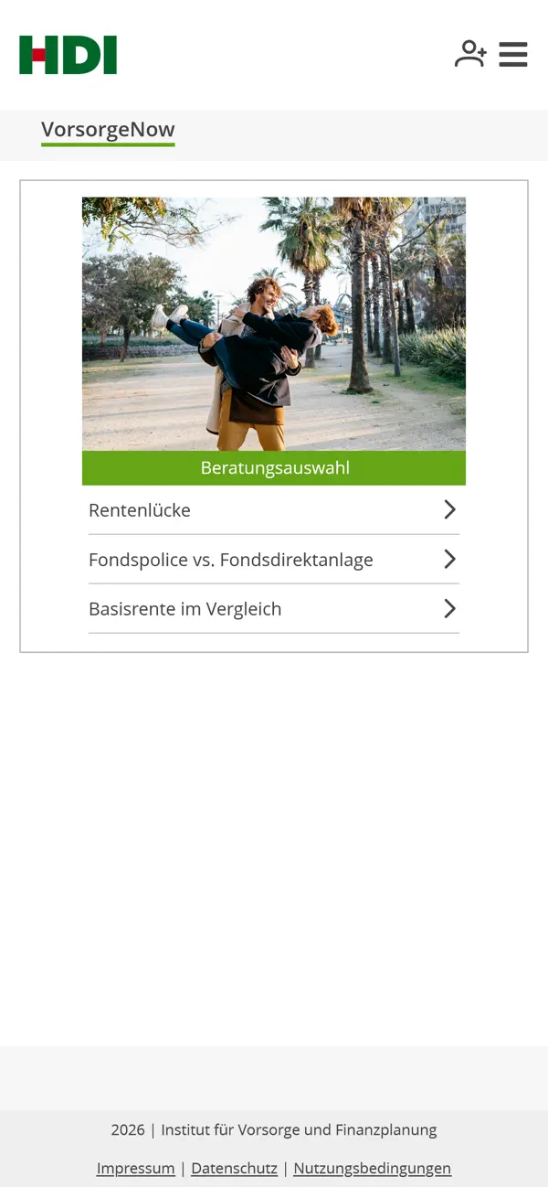Screenshot #1 pour HDI VorsorgeNow