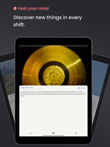 WikiUp: Explore, Swipe, Learn iPad screenshot