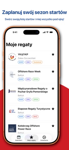 Kalendarz Regat ZOZŻ screenshot