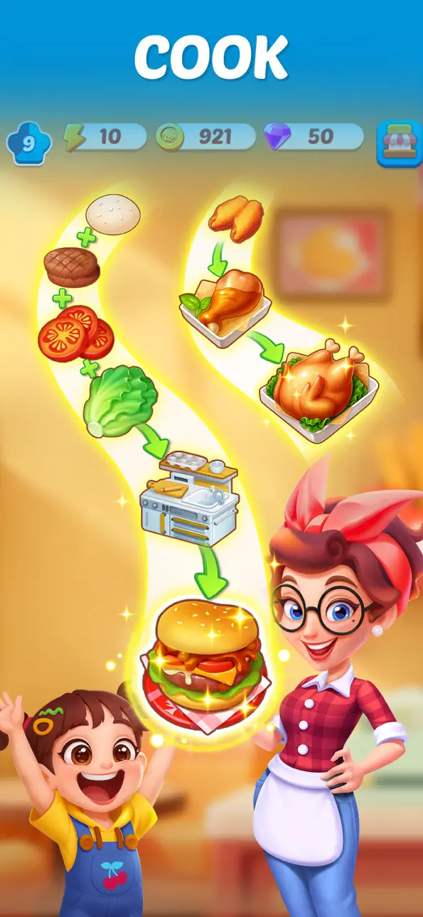 Merge Cooking® Hack screenshot 2 - iOS game interface