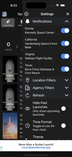 Space Launch Schedule iPhone screenshot 3