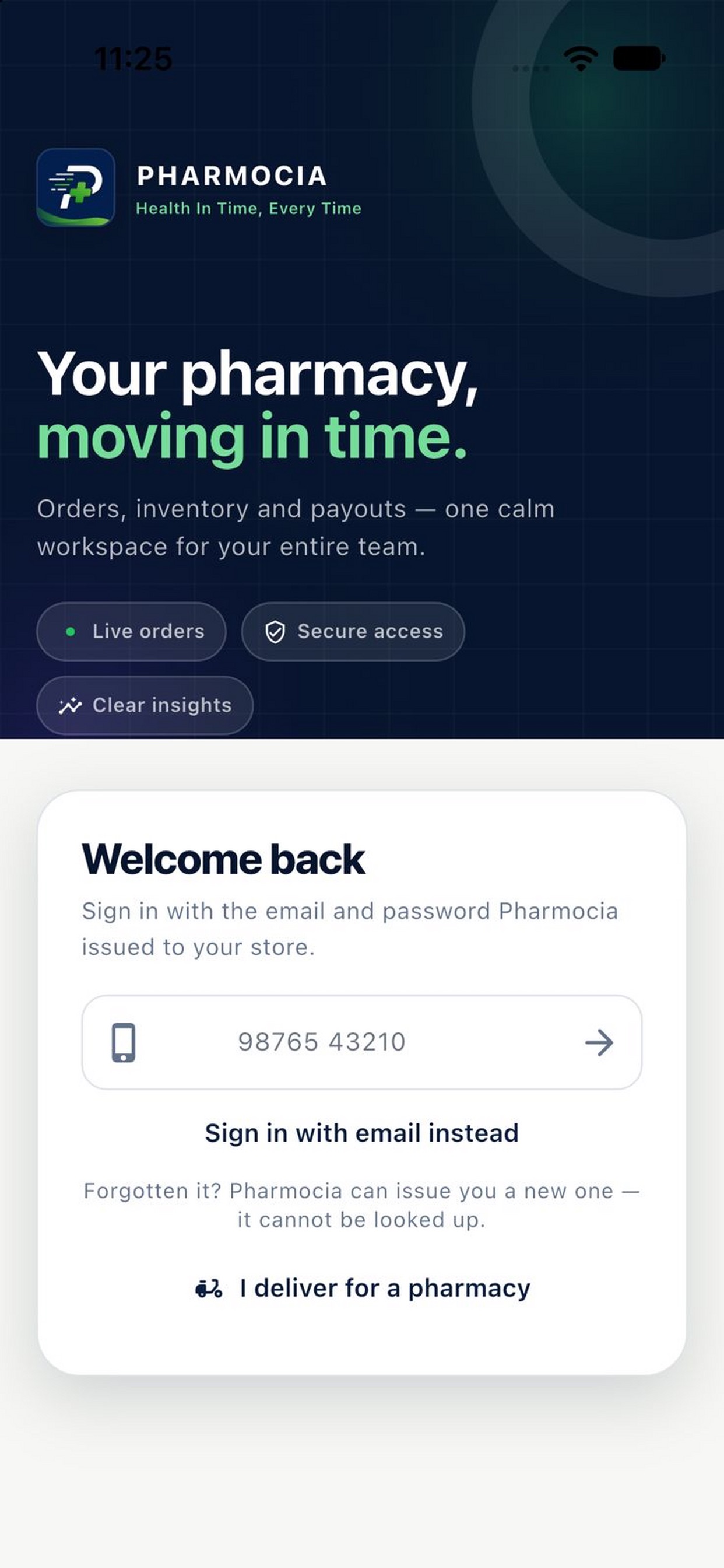 Screenshot 1 of Pharmocia Partner