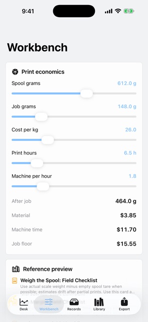 Spoolwright: Print Ledger screenshot 3