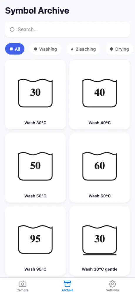 Laundry Care Symbol screenshot 2