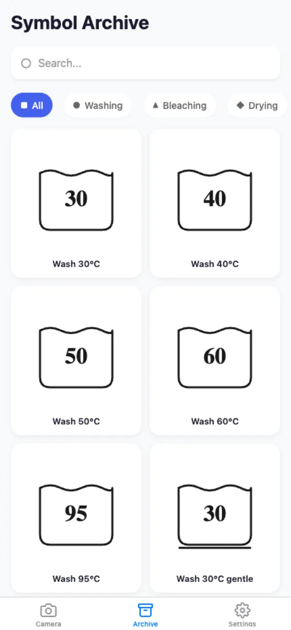 Screenshot #2 pour Laundry Care Symbol