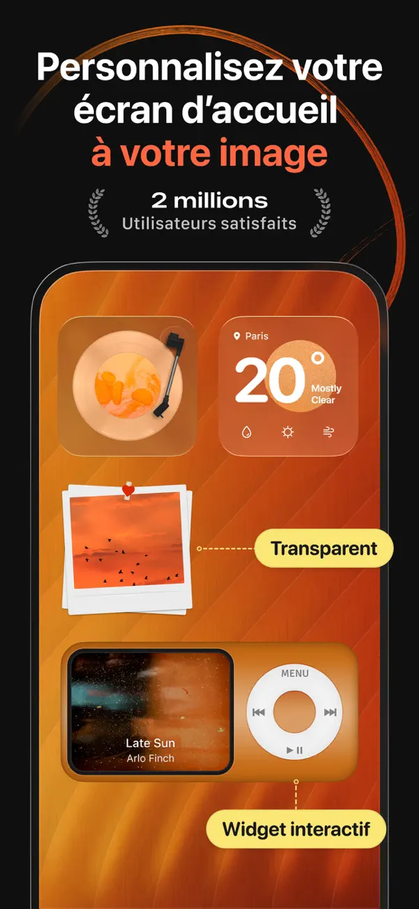 Screenshot #1 pour MD Widget - Fond d’écran animé