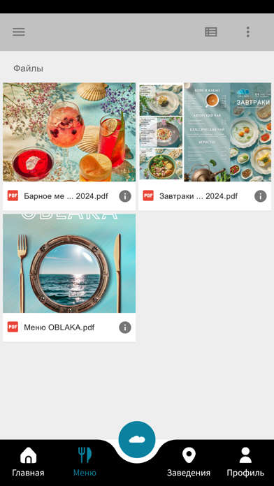 Ресторан OBLAKA Screenshot