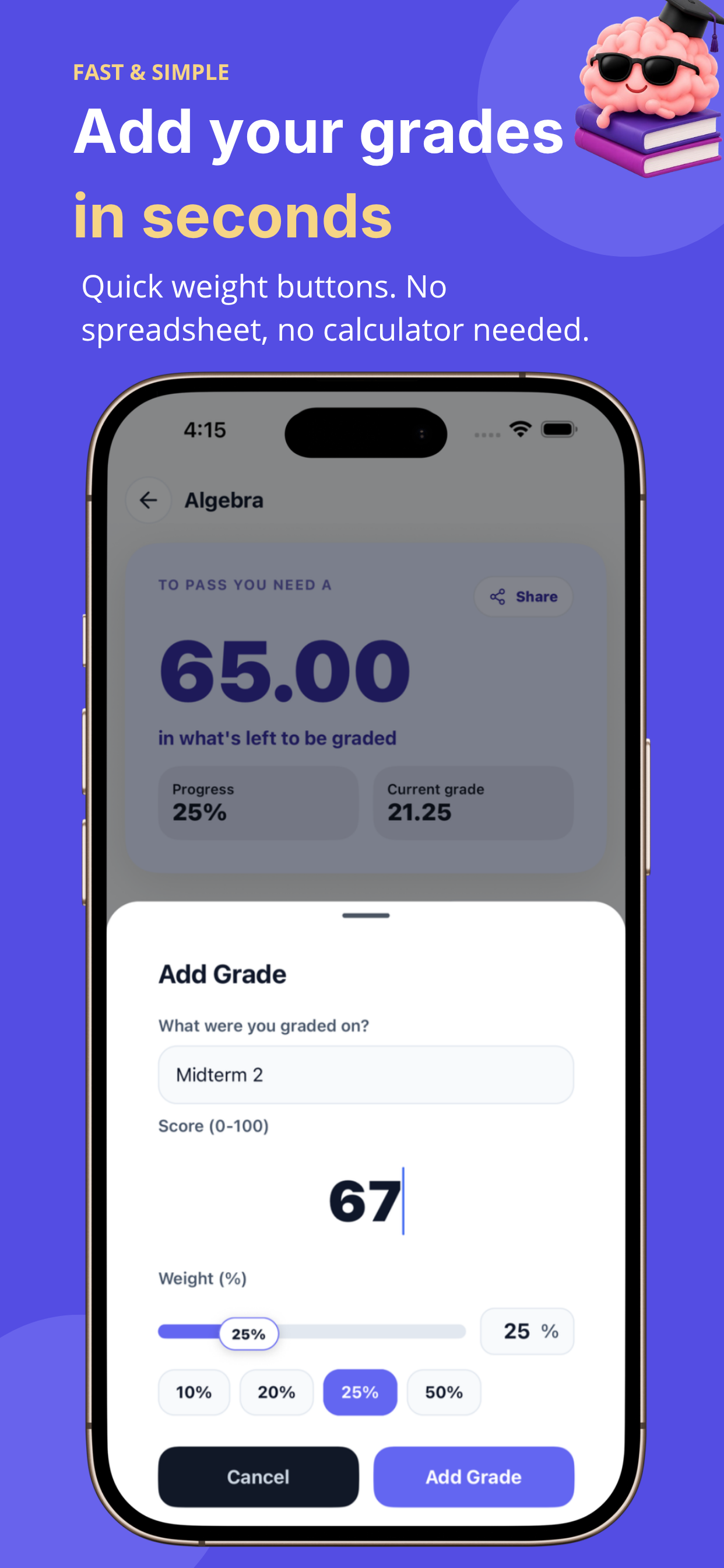 PassIt: Grade Calculator screenshot 5