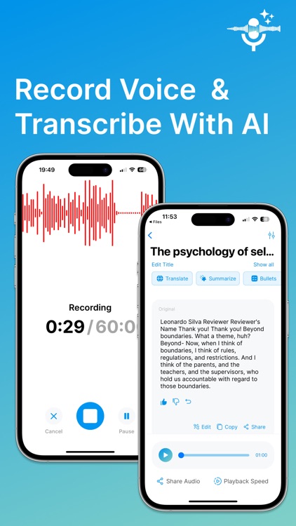 Transcribe Voice Notes WaveApp