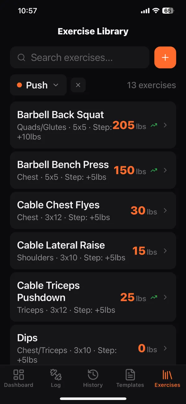 Screenshot #2 pour Greg's Workout Pad