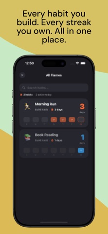 FlameBit - Build Better Habits iPhone screenshot