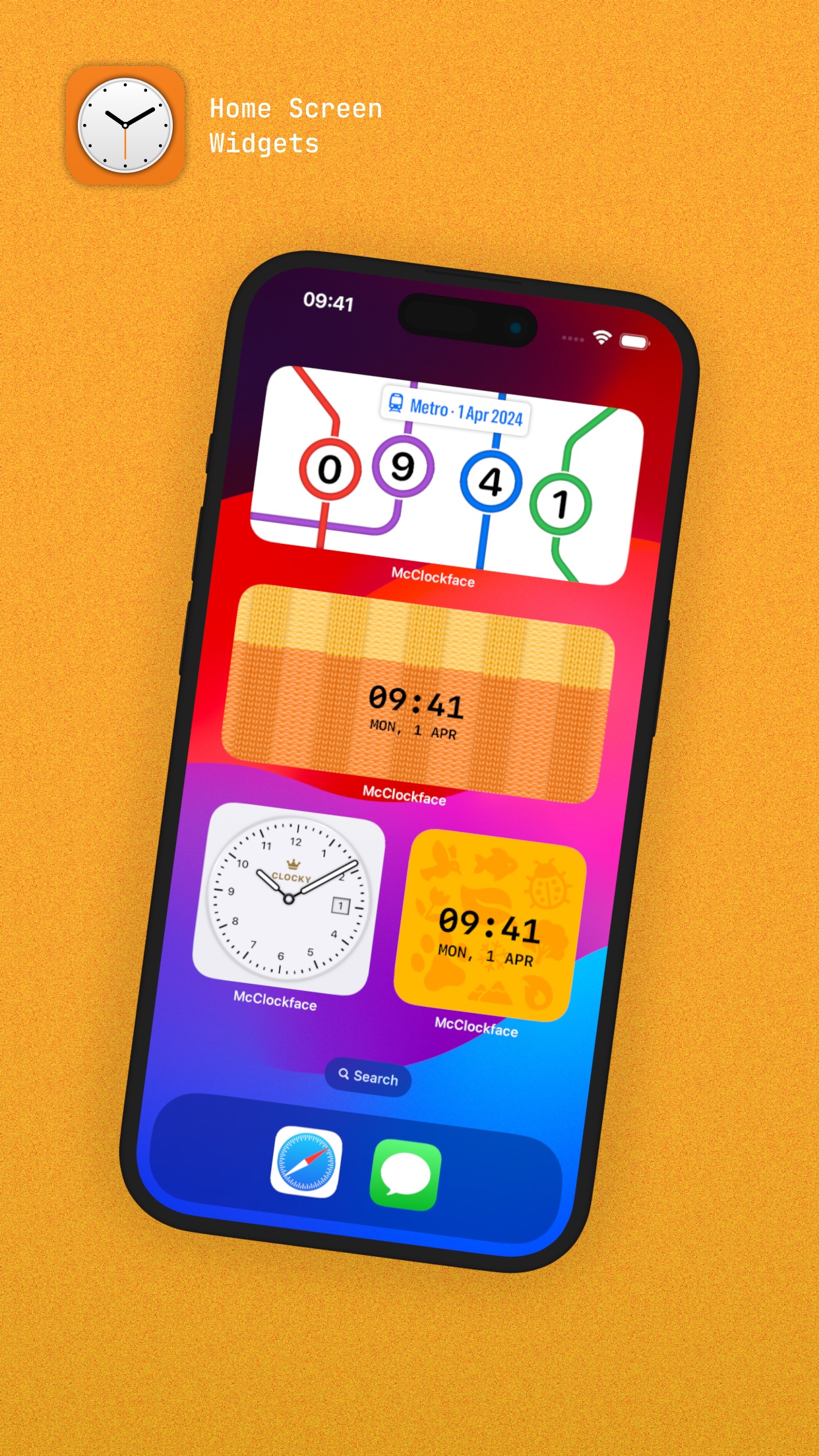 Screenshot do app McClockface: Flip Clock
