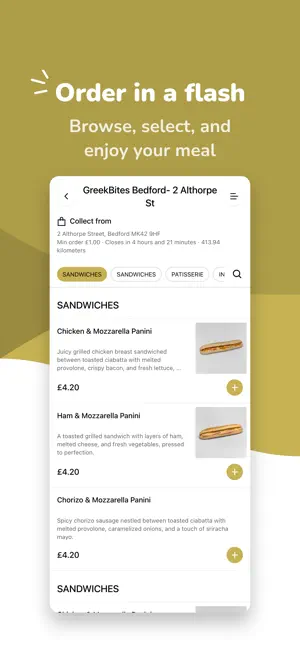 GreekBites Bedford screenshot 1