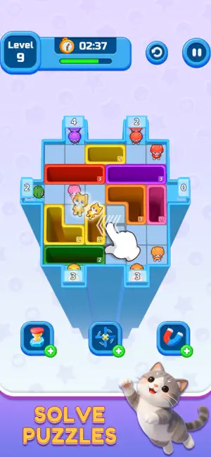 Cat Drop: Cute Slide & Match screenshot 1