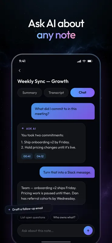 Fathom AI: AI Note Taker App screenshot 4 of 4