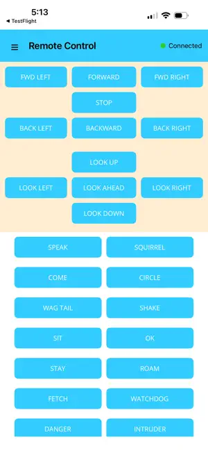 Pi Pets Robotics Mobile App screenshot 2