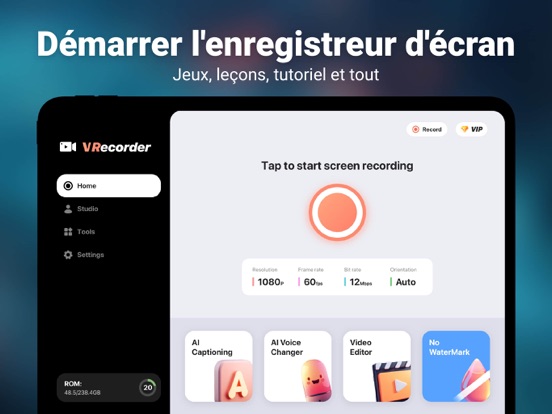 Screenshot #4 pour Enregistreur d'écran Vrecorder