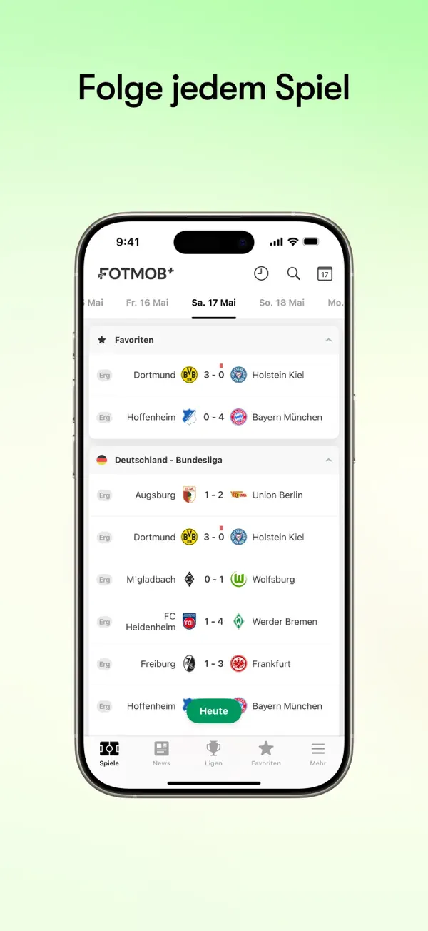 FotMob - Fußball Ergebnisse Screenshot 1